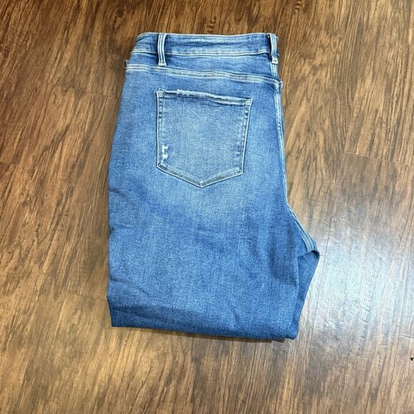 Lovervet By Vervet Jeans 24W Plus Size Straight Medium Wash - Picture 1 of 8